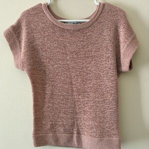 WD.NY Women's Short Sleeve Knit Sweater - Mauve